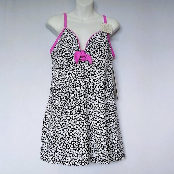 A Shore Fit Swimdress  Vint Inspired Black high Solutions Size 20 One Piece NEW - Picture 1 of 4